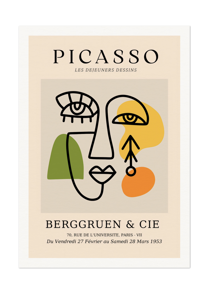 Picasso Les Dejeuners Dessins - Abstract Modern Art Poster