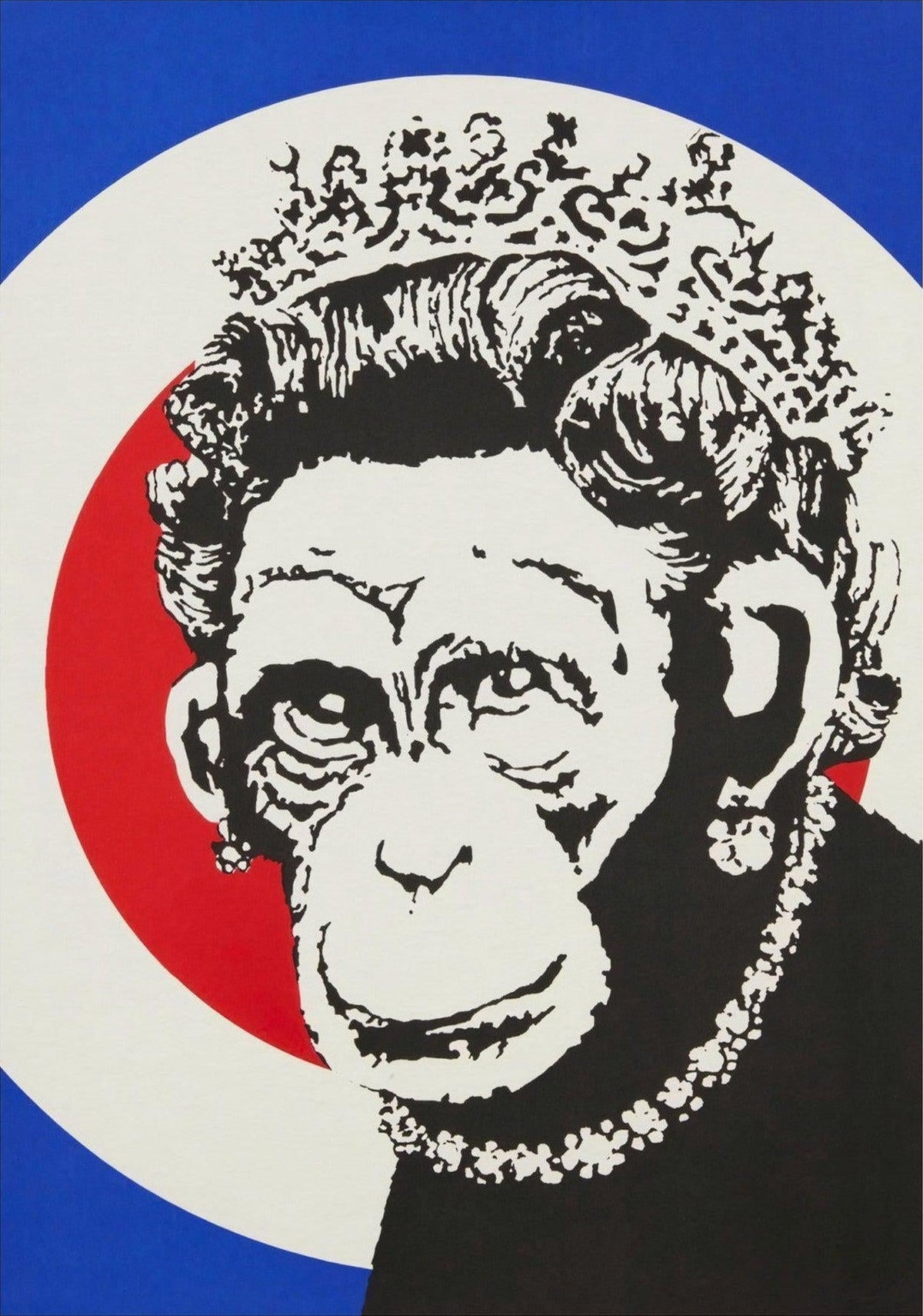 Banksy Monkey Queen, 2003 — poster only, complete unframed artwork