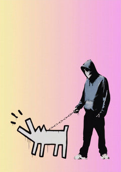 Banksy Choose Your Weapon (Yellow Pink Gradient), Special Edition 2010 — poster only, complete unframed artwork