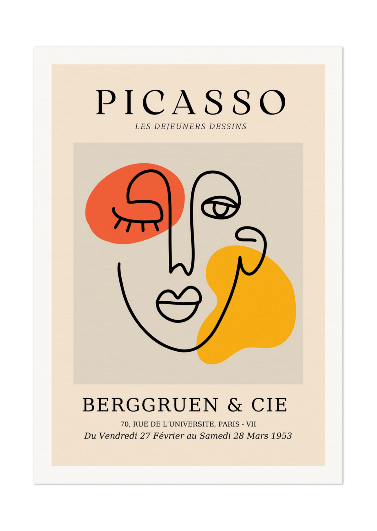 Picasso Line Art - Les Dejeuners Dessins Art Print