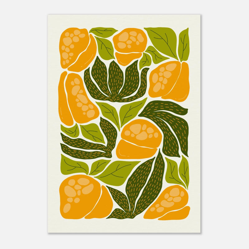 Yellow Bell Pepper Print  | Abstract Fruit Collection | Kitchen wall art