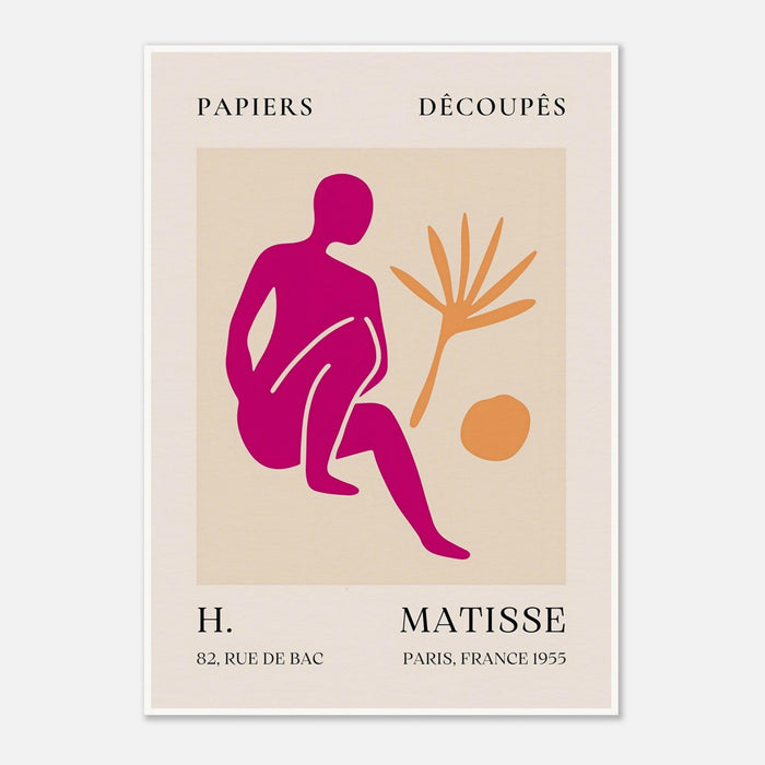 Papiers Découpés H. Matisse Print Pink Silhouette (1955)