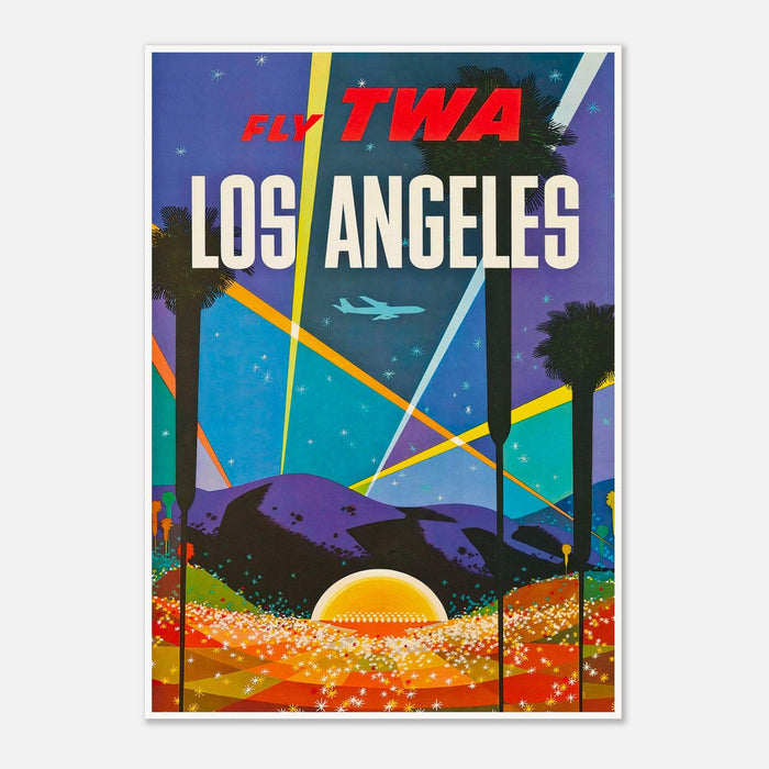 Vintages Reiseplakat der Fluggesellschaft Los Angeles United States