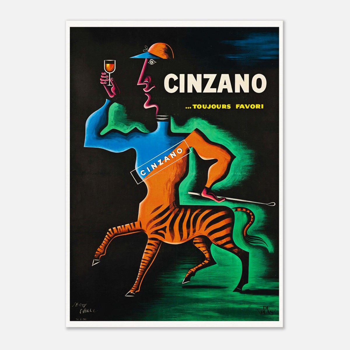 Cinzano Toujours Favori, 1950 - Vintage Alcohol Poster