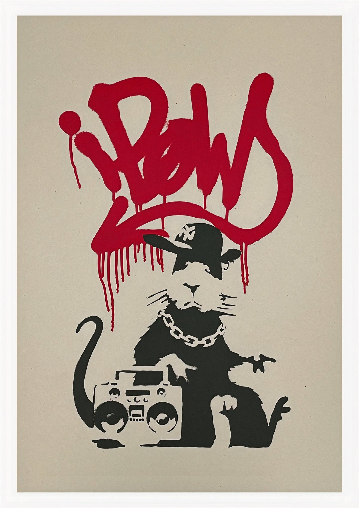 Banksy Gangsta Rat, 2004 — poster only, complete unframed artwork