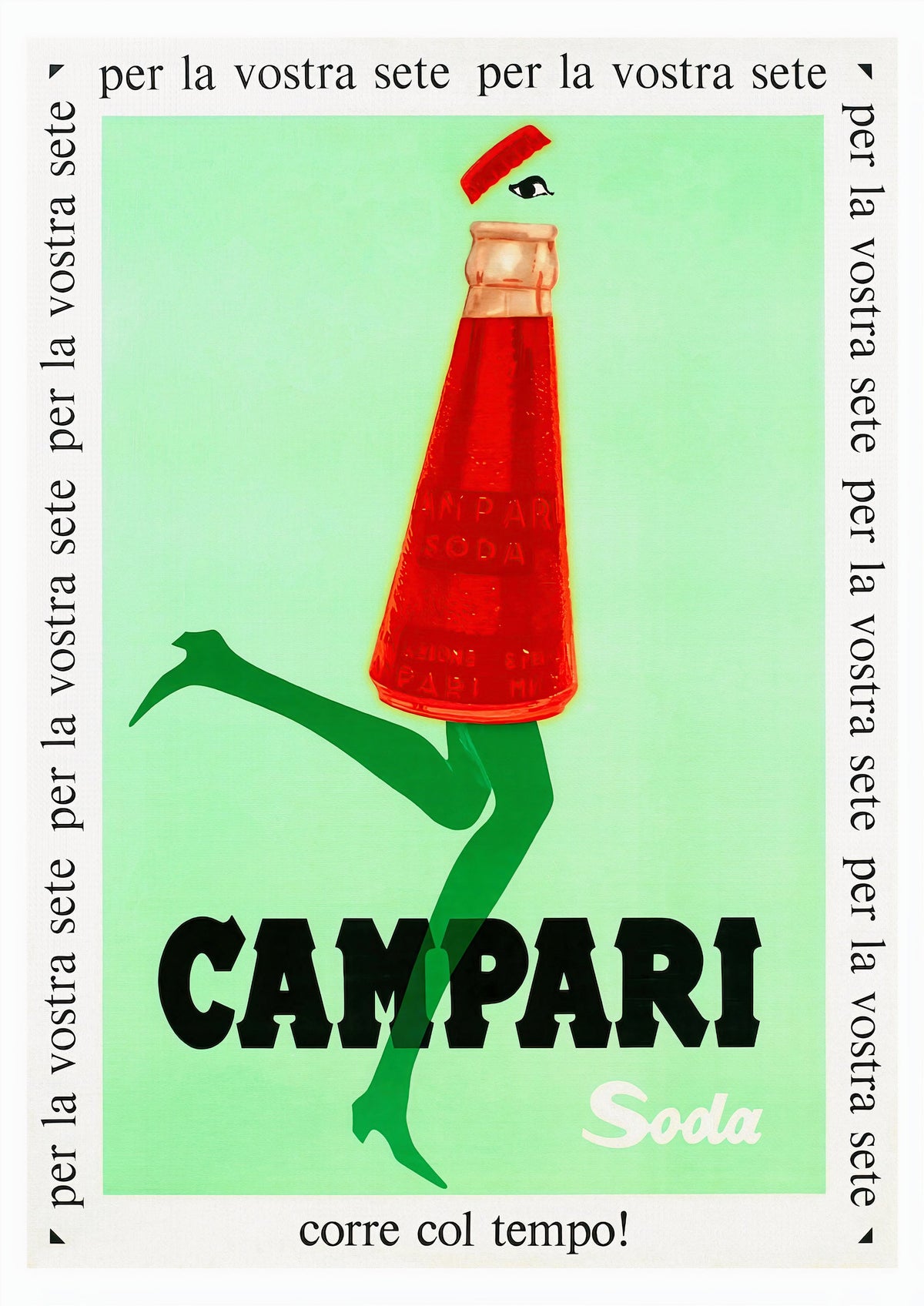 Campari Soda Italy 1968 Vintage Poster - Vintage Campari Poster — poster only, complete unframed artwork