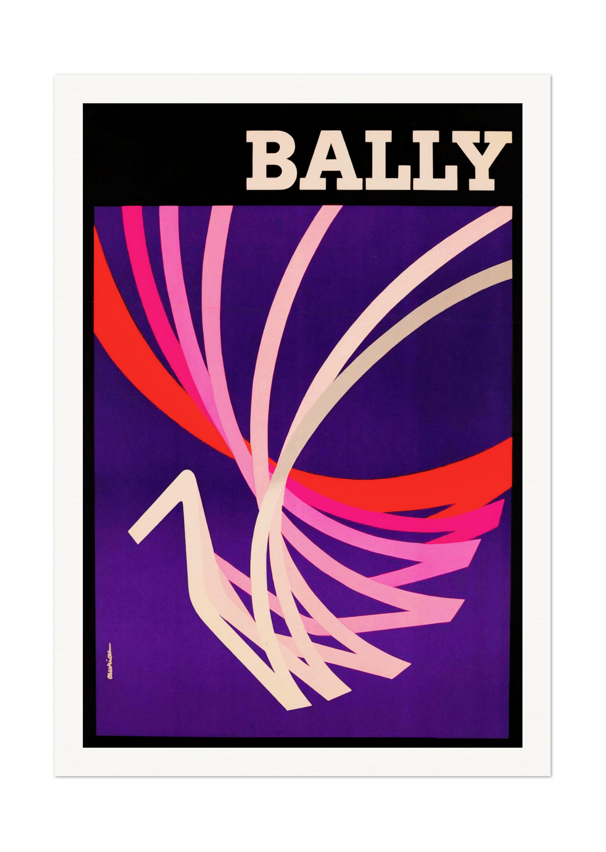 Bally Vintage Art Deco Poster - Elegant Abstract Design