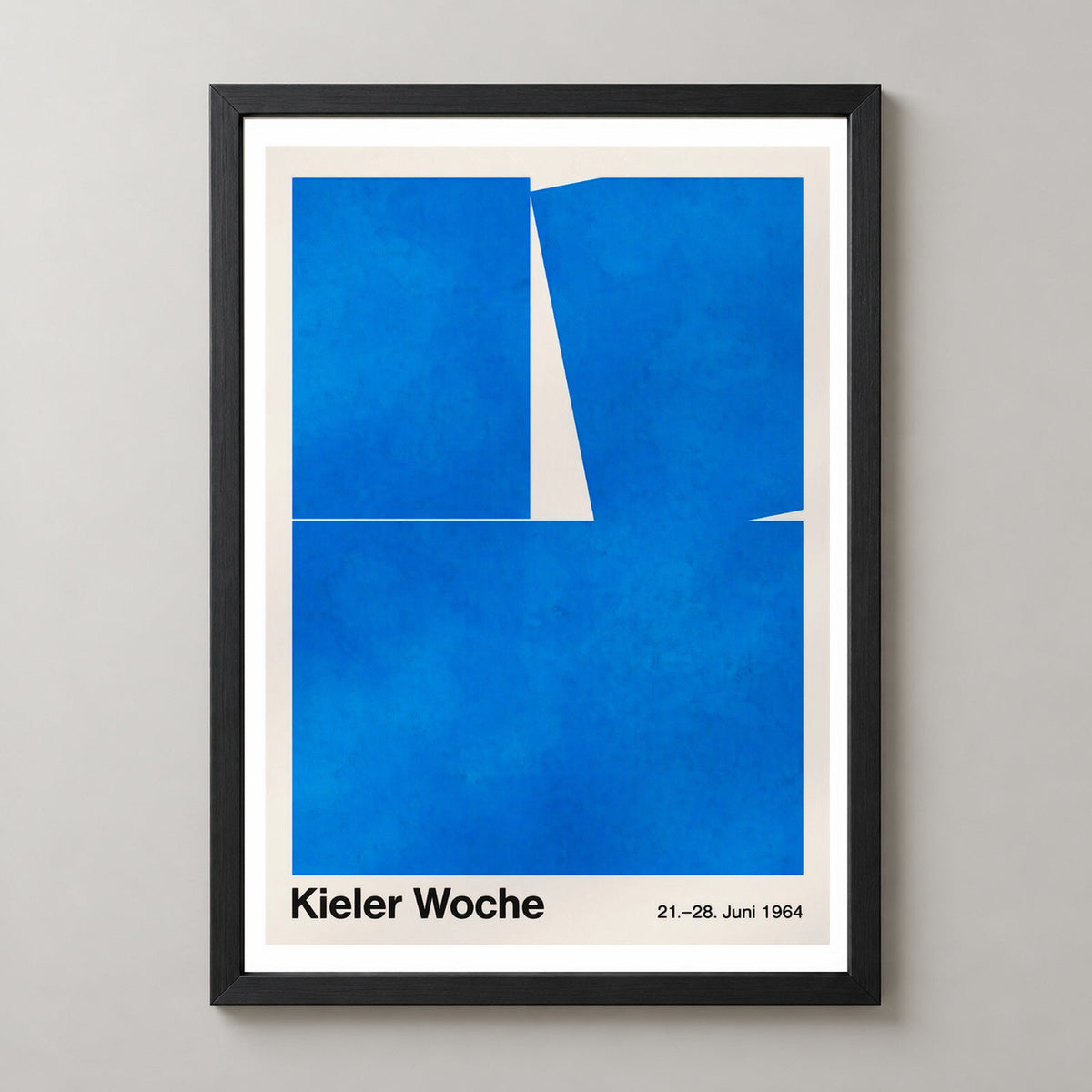 Kieler Woche Regatta 1964 by Hans Hillmann — realistic black frame studio view