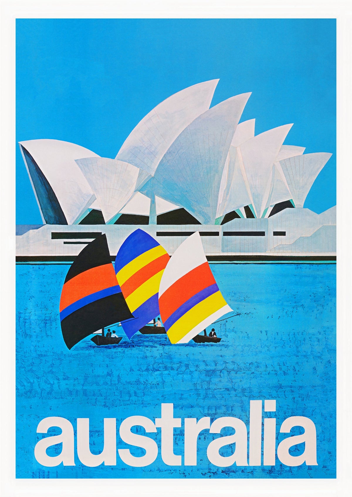 Sydney Harbour Vintage Travel Poster - Retro Australian Art Print — poster only, complete unframed artwork