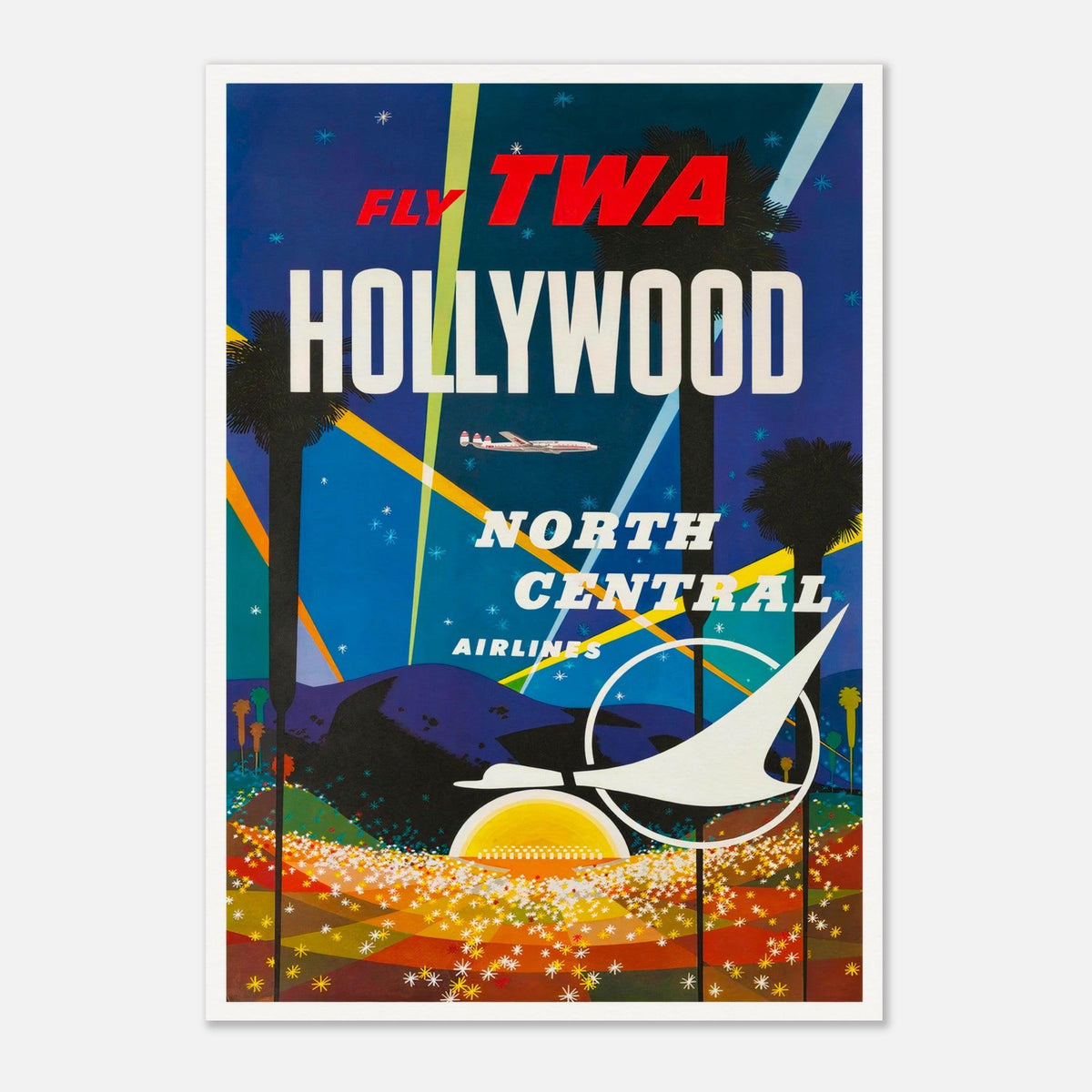Hollywood Vintage Travel Poster