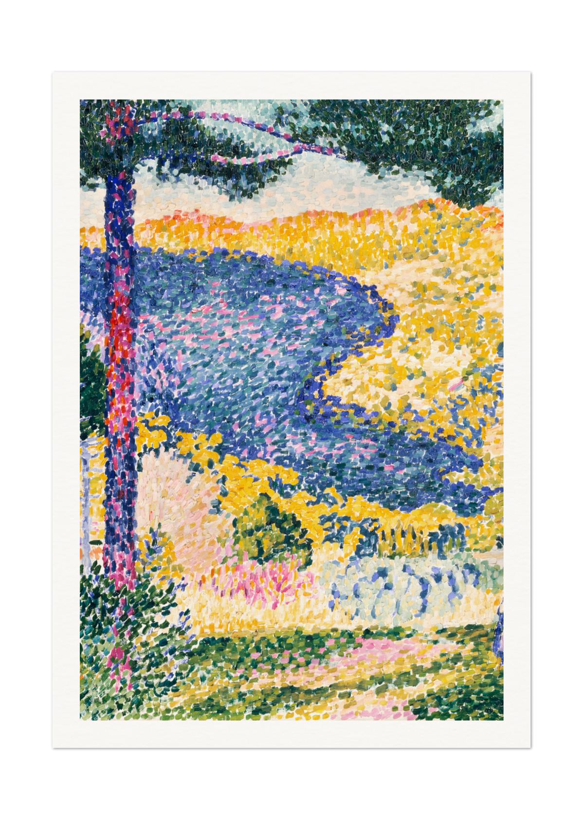 Paul Signac's Landscape with Pine Tree - Iconic Pointillist Art Print