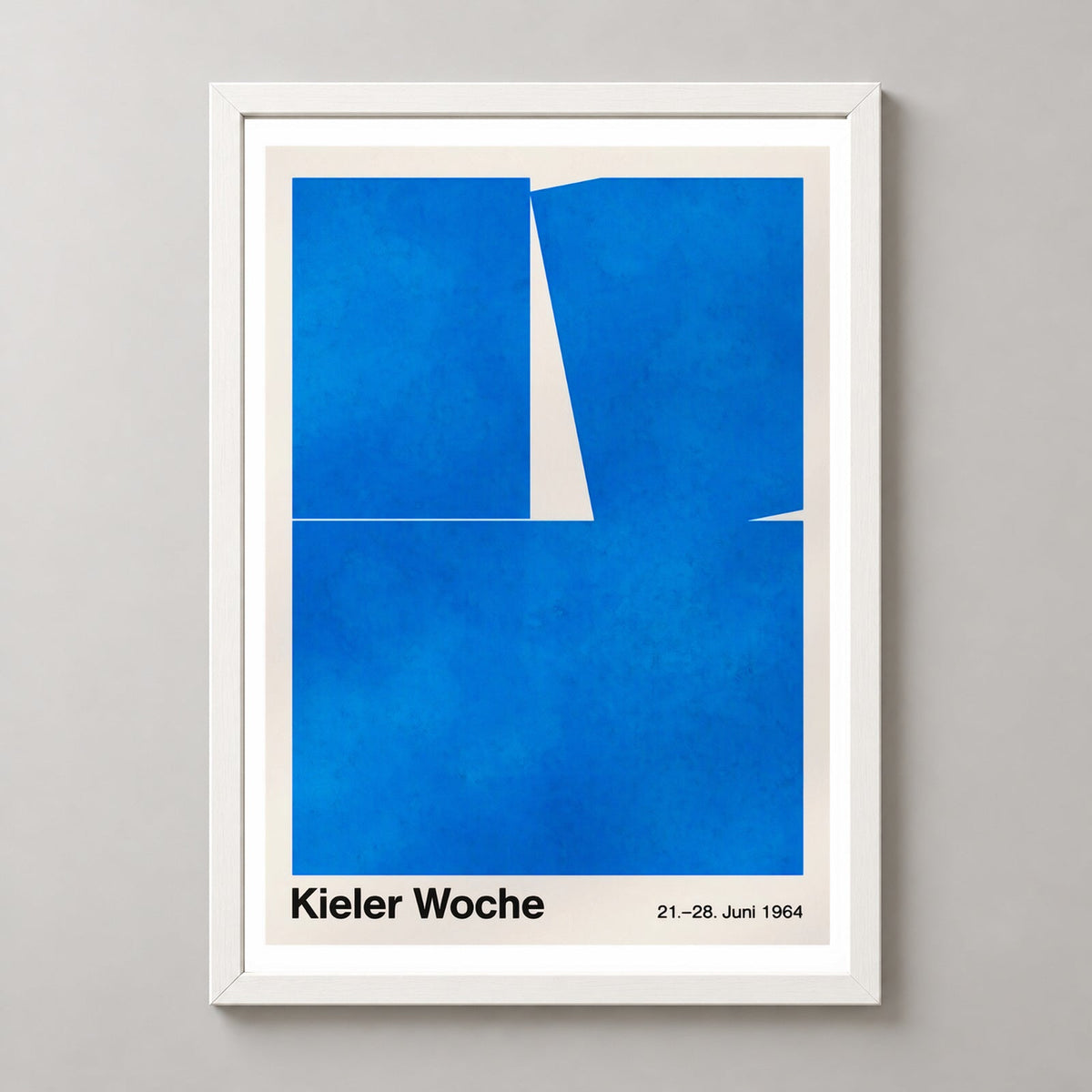 Kieler Woche Regatta 1964 by Hans Hillmann — realistic white frame studio view