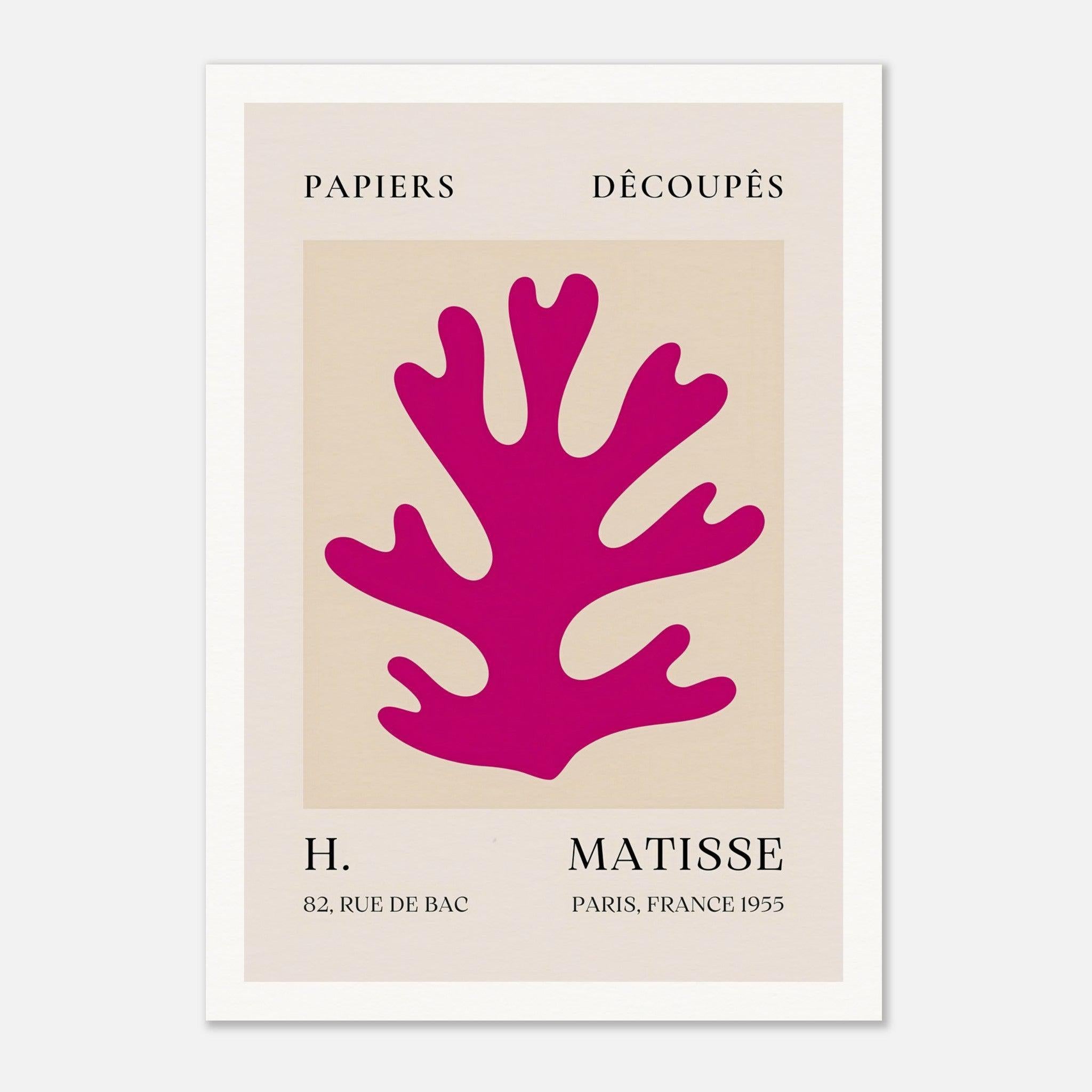 Papiers Découpés H. Matisse Print Pink Foliage (1955)