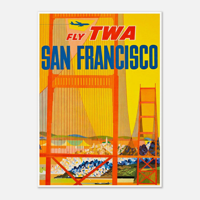 Vintages Reiseplakat der Fluggesellschaft San Francisco United States