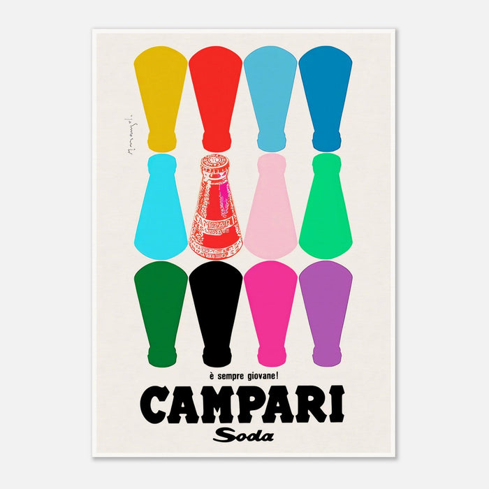 Campari Poster - Colourful Bottles - Vintage Advertising Poster