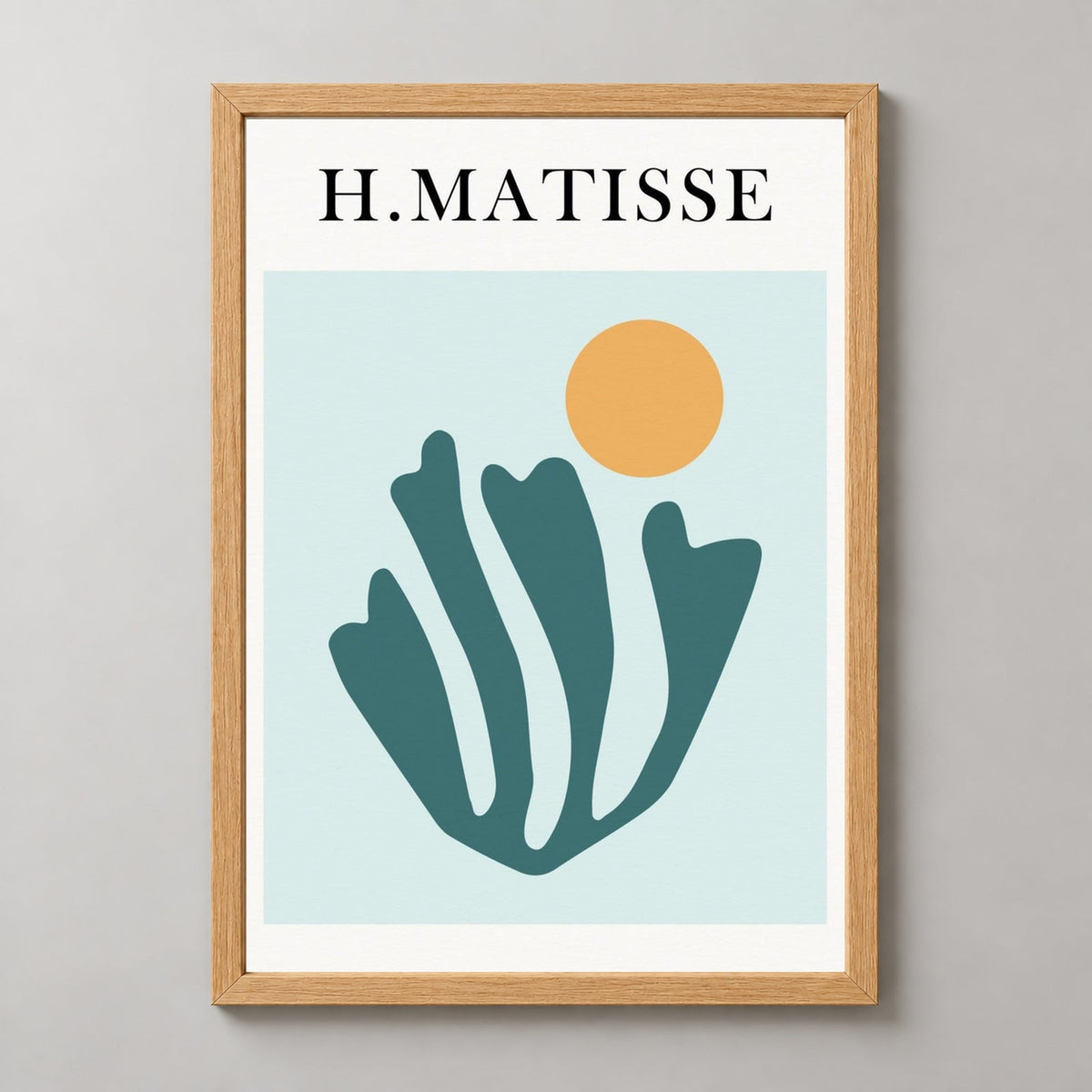 H. Matisse — realistic natural wood frame studio view