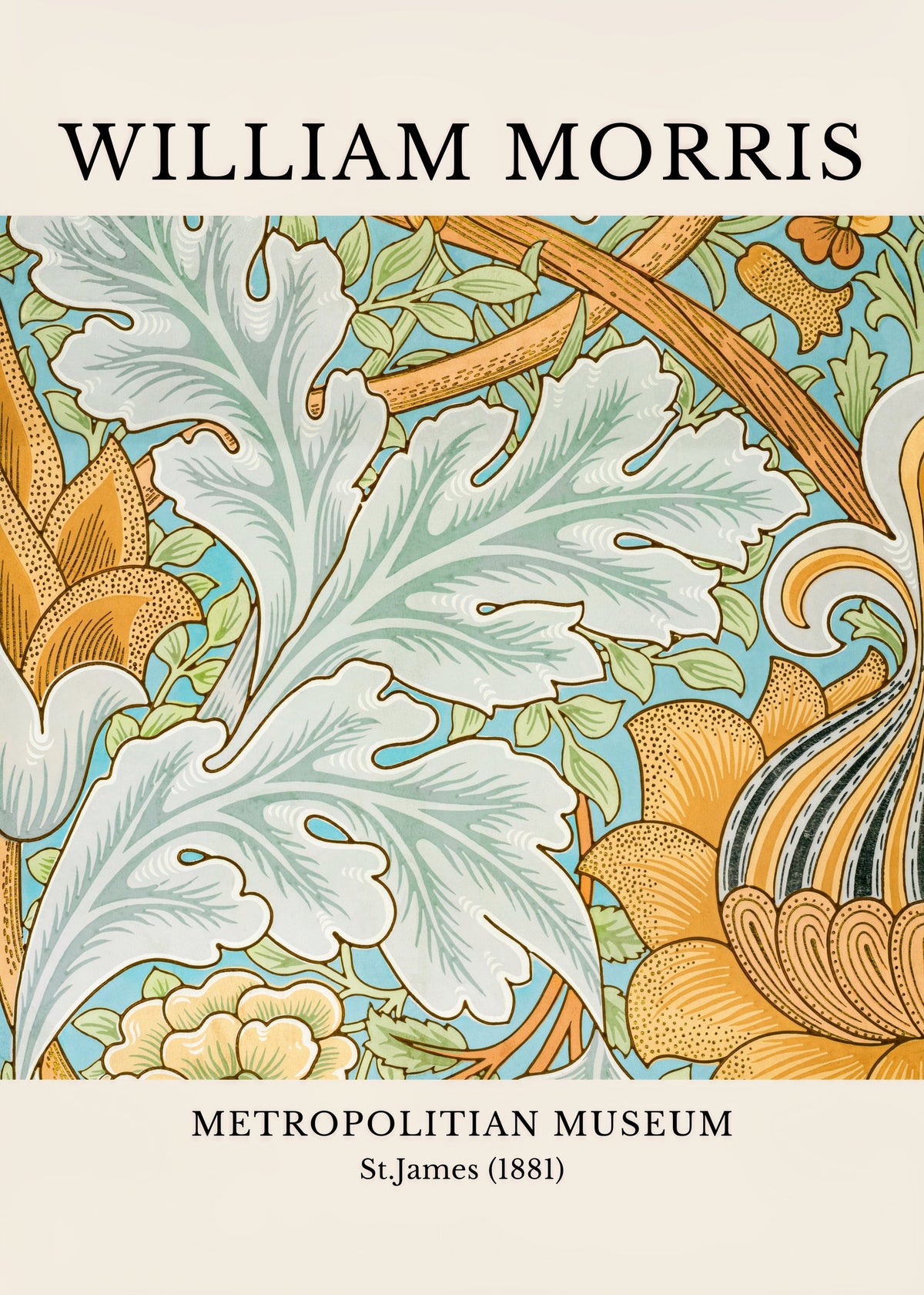 William Morris Print  - Metropolitan Museum, St. James (1881) — poster only, complete unframed artwork