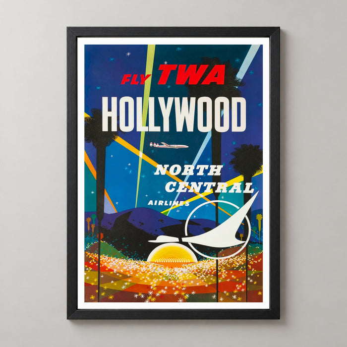 Hollywood Vintage Travel Poster