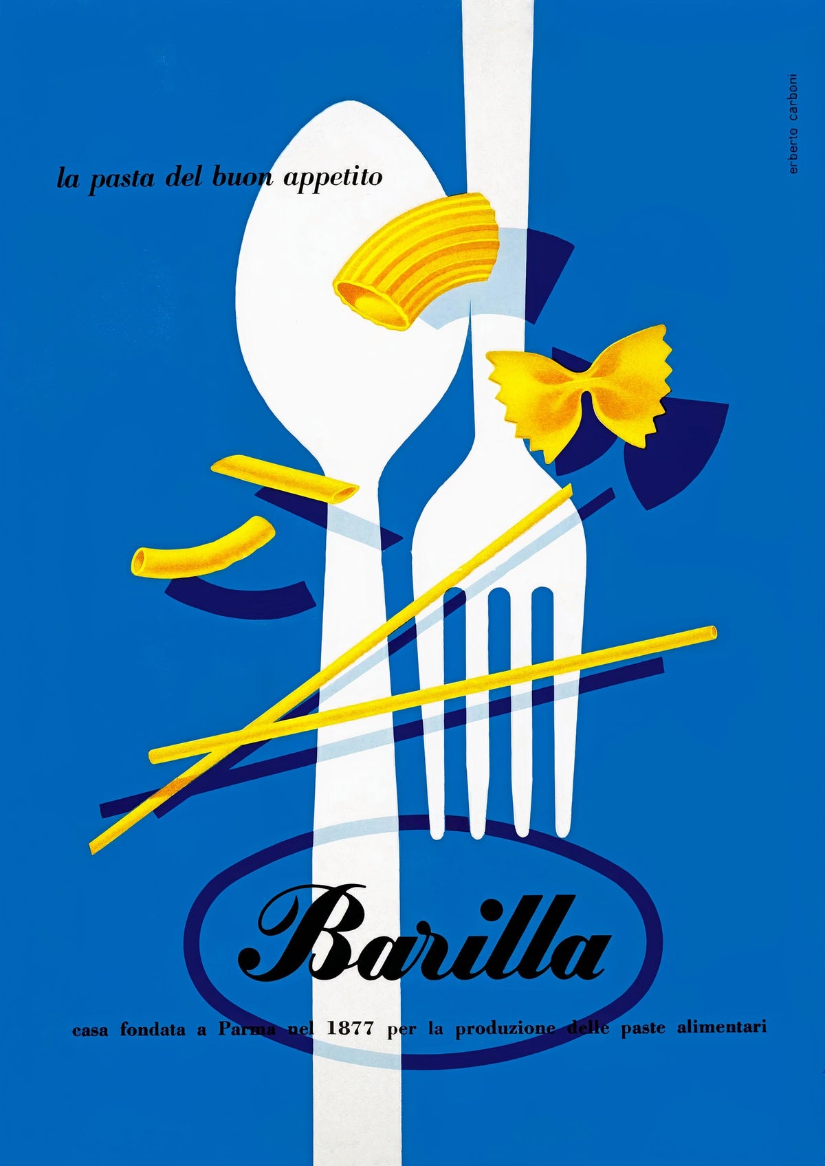 Barilla Vintage Advertising Poster - Kitchen Wall Art — poster only, complete unframed artwork
