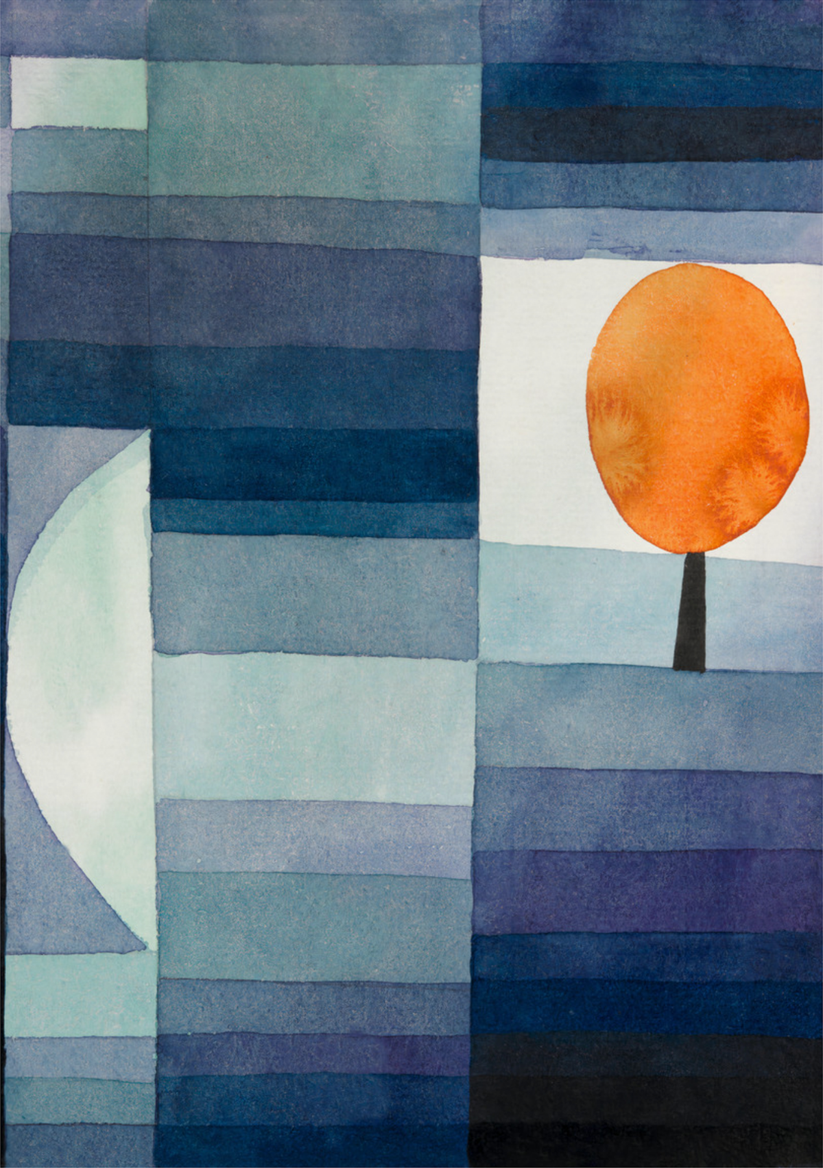 Paul Klee — The Harbinger of Autumn — Abstract Art Print — poster only, complete unframed artwork