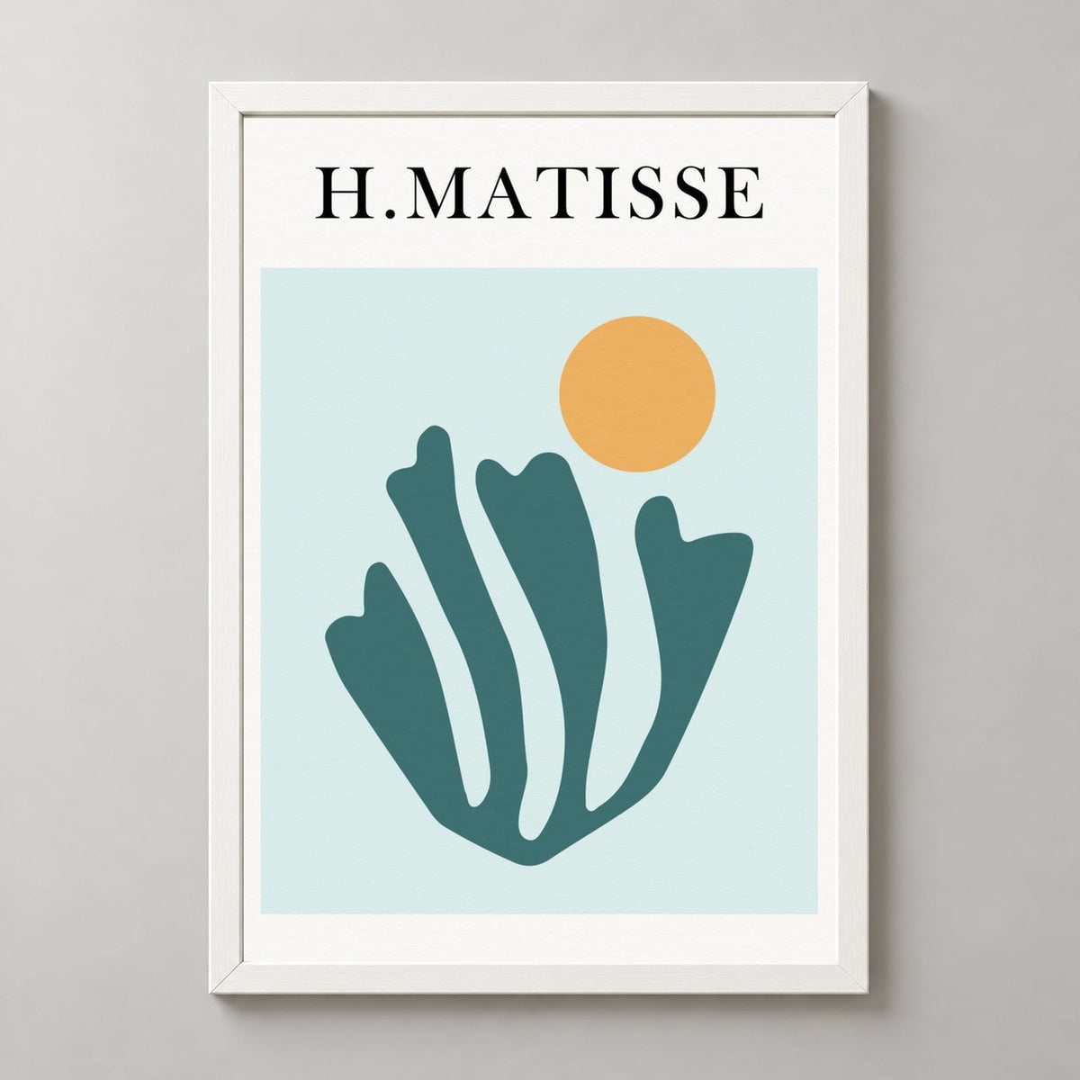 H. Matisse — realistic white frame studio view