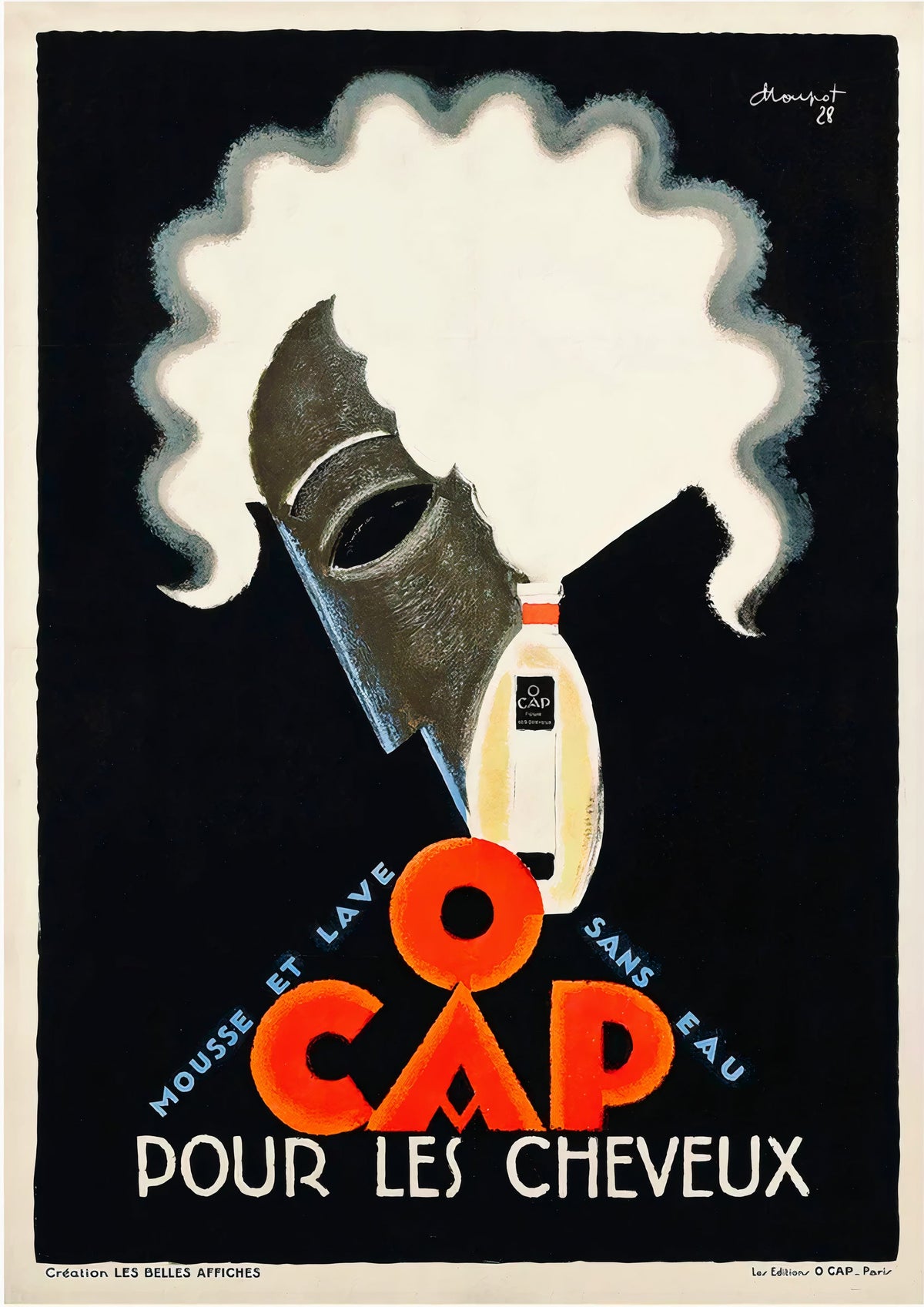 O Cap Pour Les Cheveux Vintage Advertising Poster by Charles Loupot — poster only, complete unframed artwork