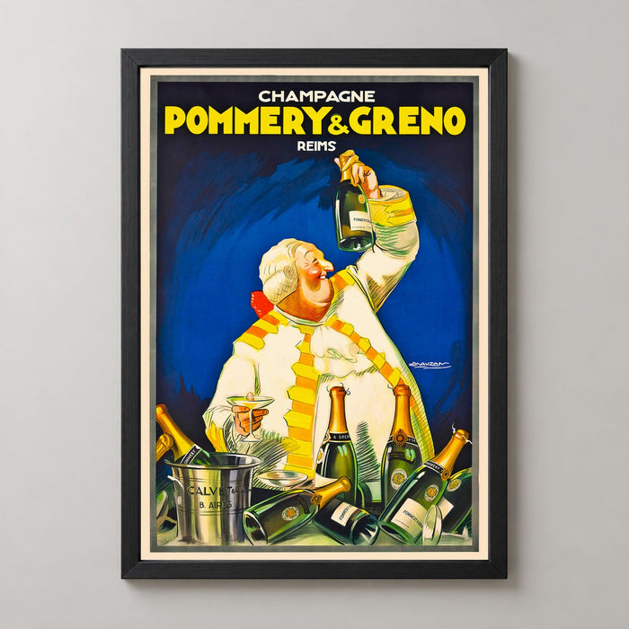 Champagne Pommery and Greno Reims Vintage Champagne Advertising Poster