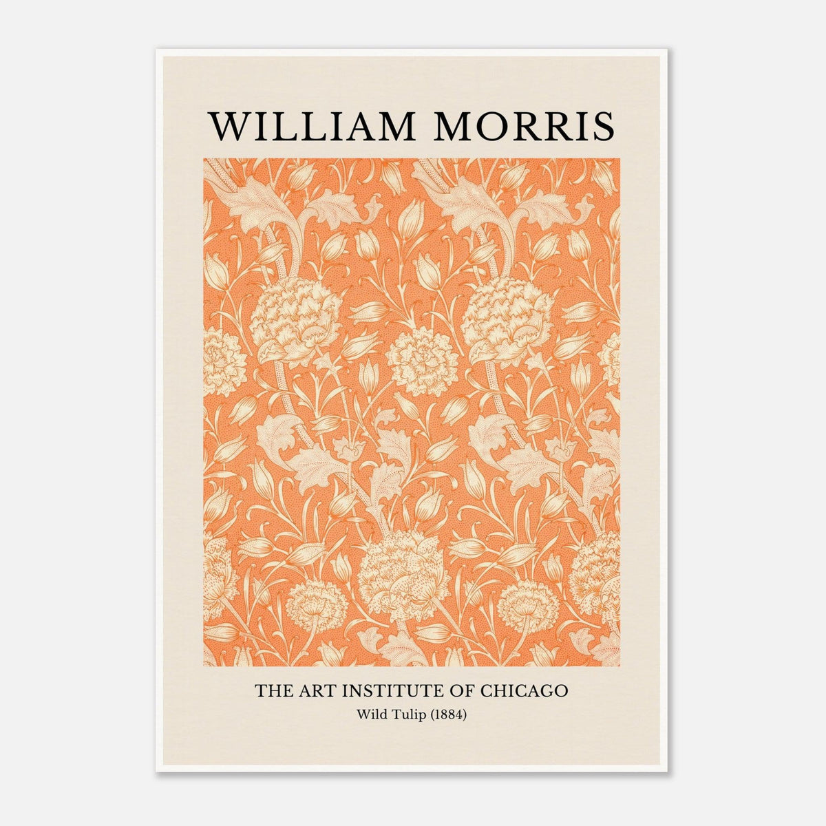 William Morris - The Art Institute of Chicago, Wild Tulip Print (1884)