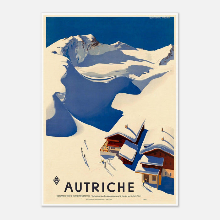 Austria Autriche Vintage Ski Poster