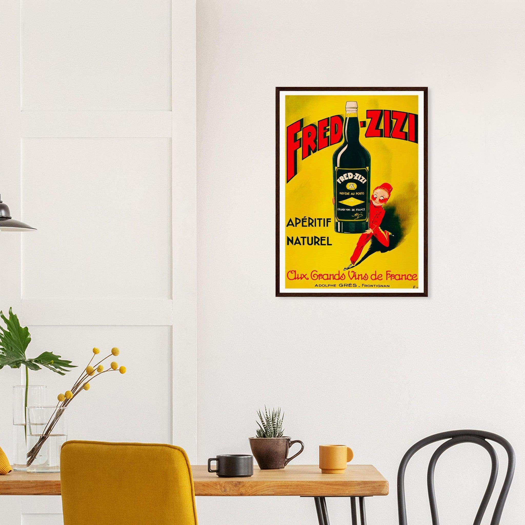 Fred Zizi Apertif Vintage Advertising Poster (1932)