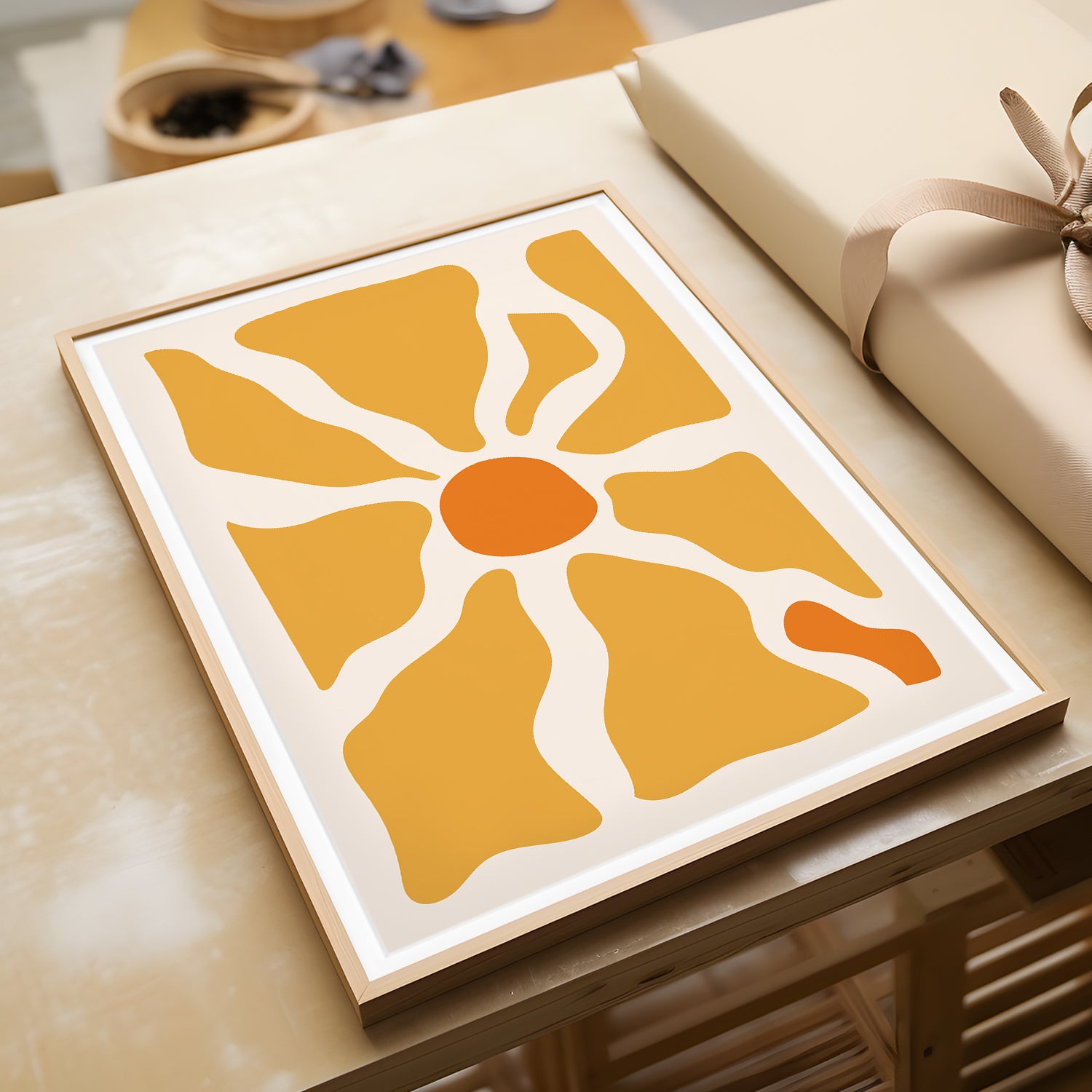 Abstract Sunburst - Bold Geometric Art Print