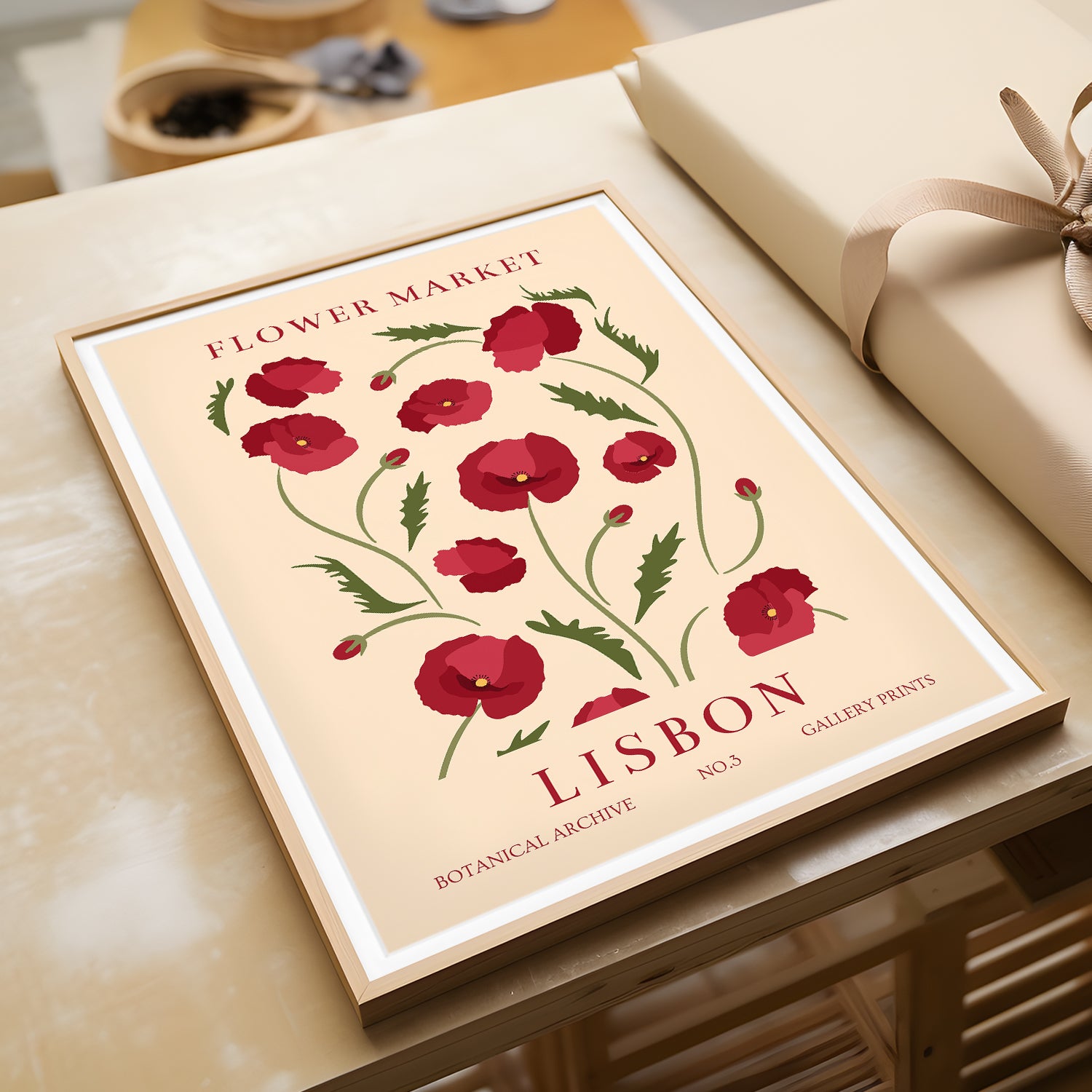 Lisbon Flower Market - Botanical Archive Vintage Art Print No.3