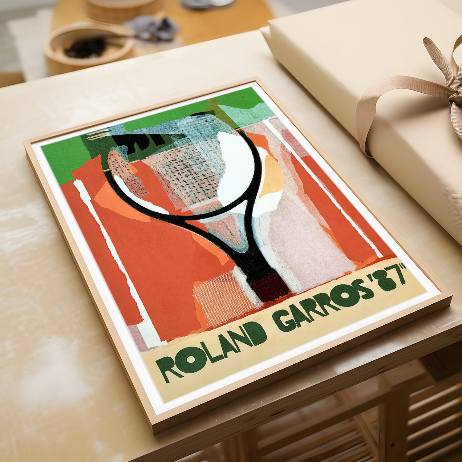 Vintage Roland Garros 1987 Tennis Poster - Iconic Sports Memorabilia