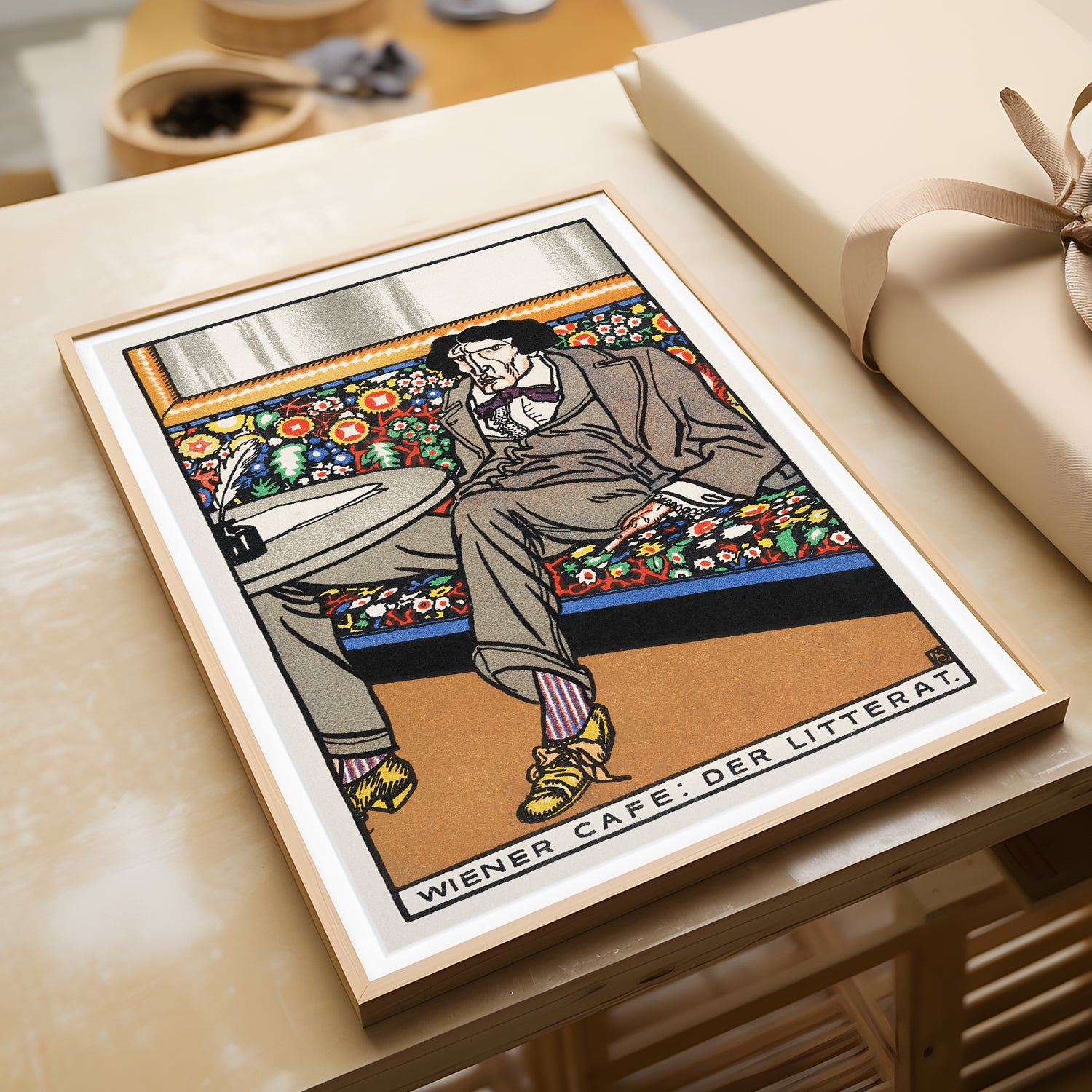 Wiener Cafe Der Literat - Art Nouveau Poster by Carl Otto Czeschka