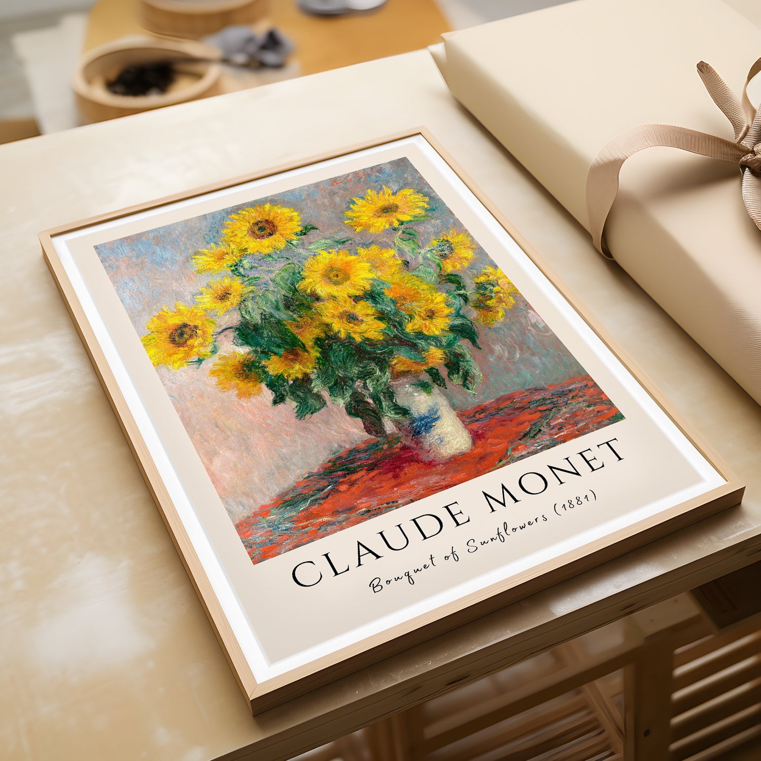 Claude Monet's Bouquet of Sunflowers (1881) - Classic Impressionist Art Print