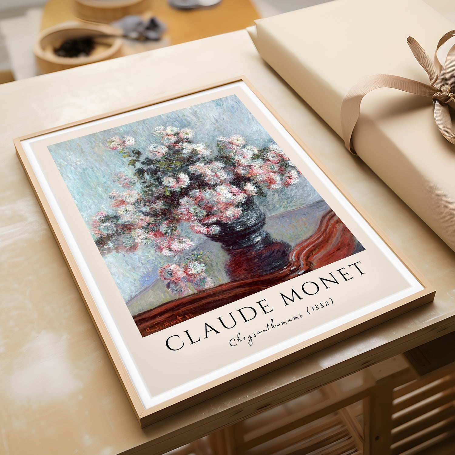 Claude Monet's Chrysanthemums (1882) - Iconic Impressionist Floral Art Print