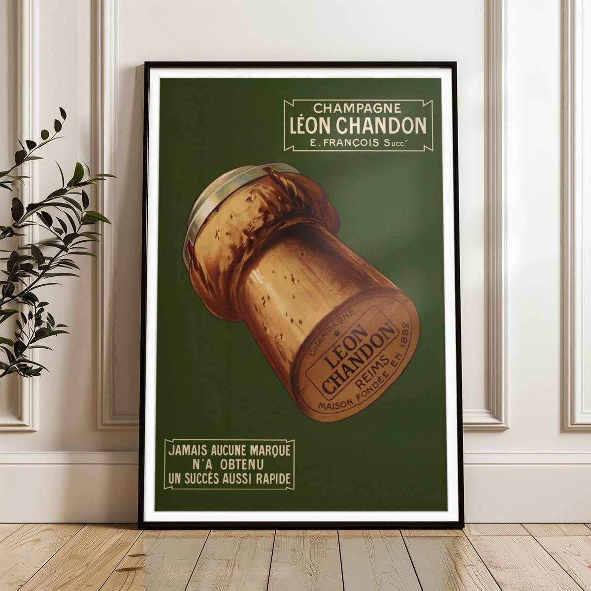 Léon Chandon Champagne Vintage Poster - Classic French Advertising Art Print