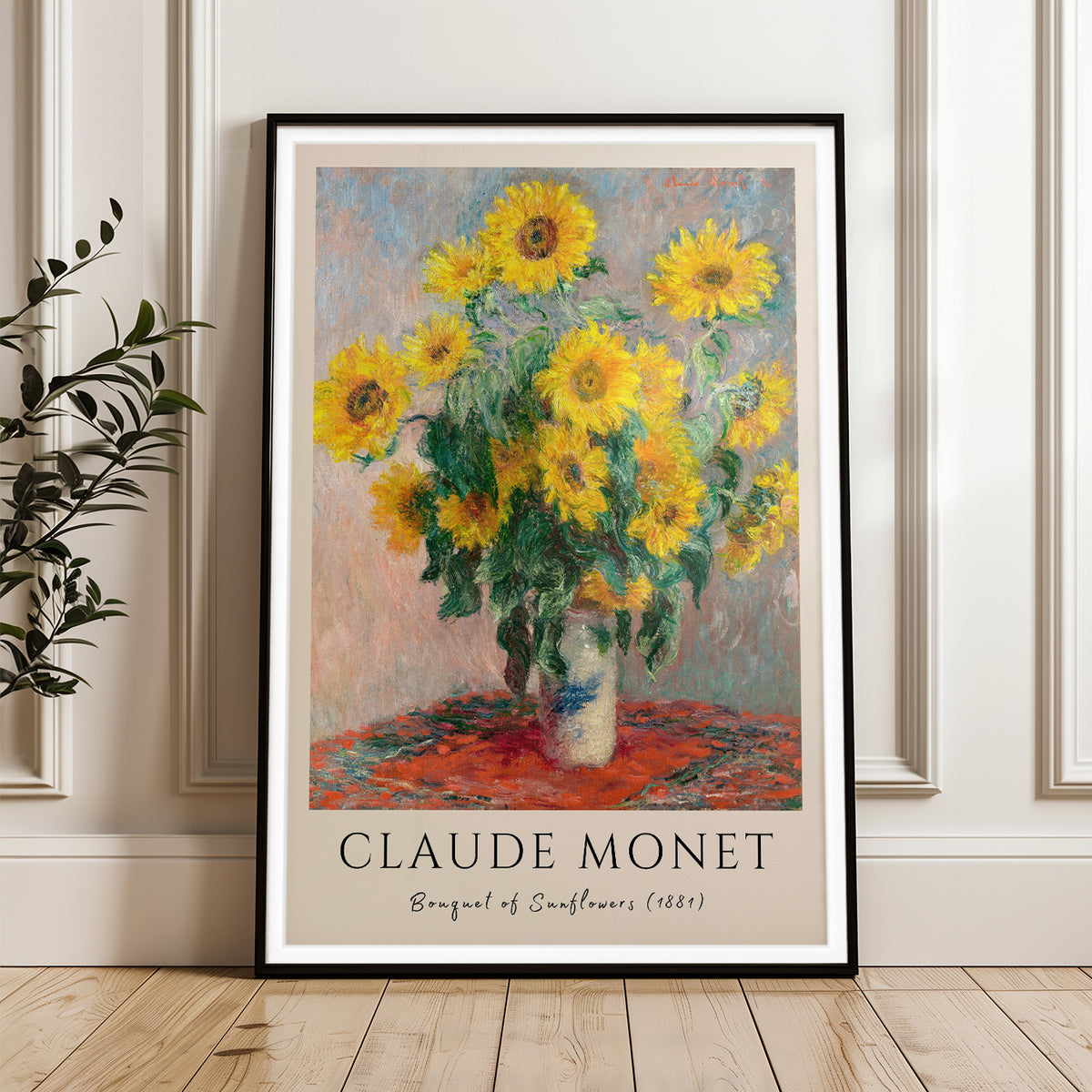 Claude Monet's Bouquet of Sunflowers (1881) - Classic Impressionist Art Print