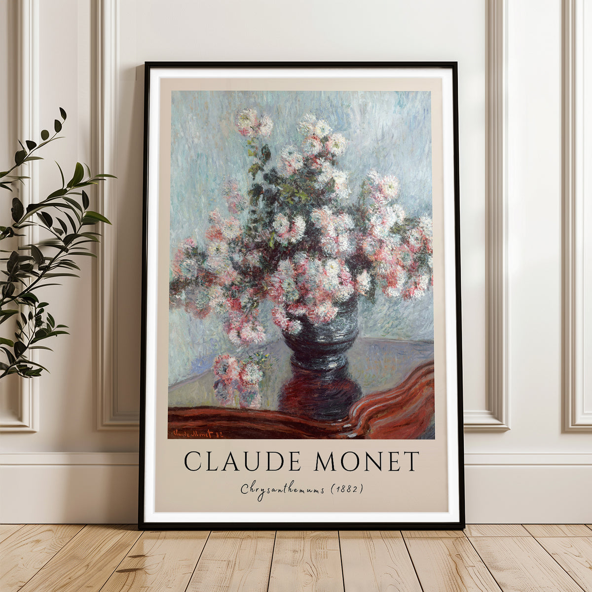 Claude Monet's Chrysanthemums (1882) - Iconic Impressionist Floral Art Print
