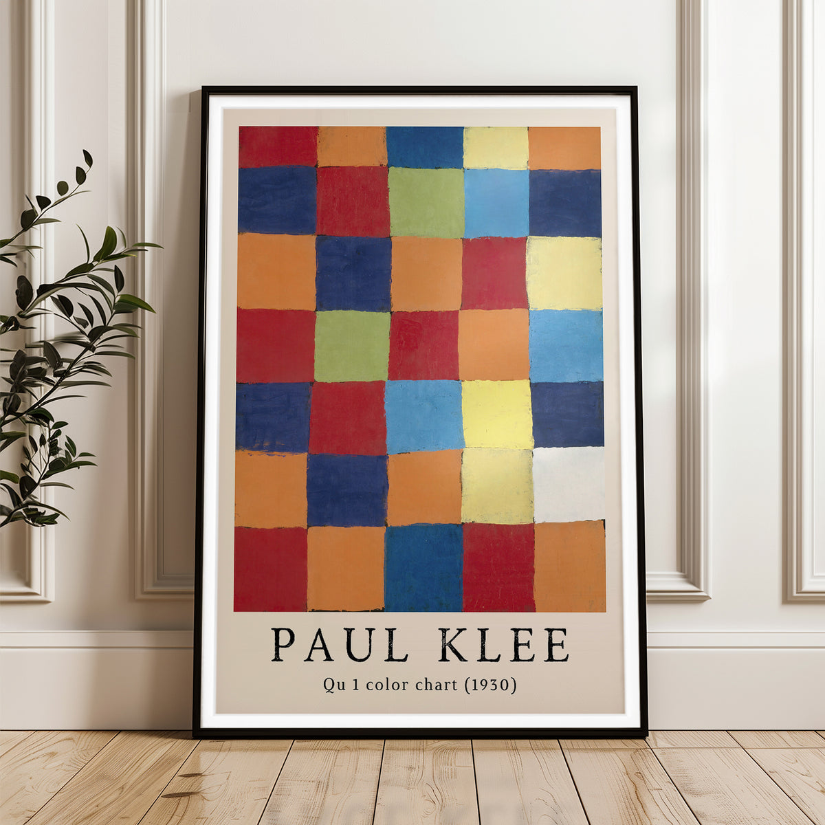 Paul Klee's Qu 1 Color Chart (1930) - Geometric Abstract Art Print