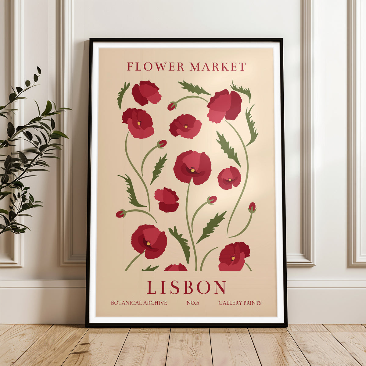 Lisbon Flower Market - Botanical Archive Vintage Art Print No.3