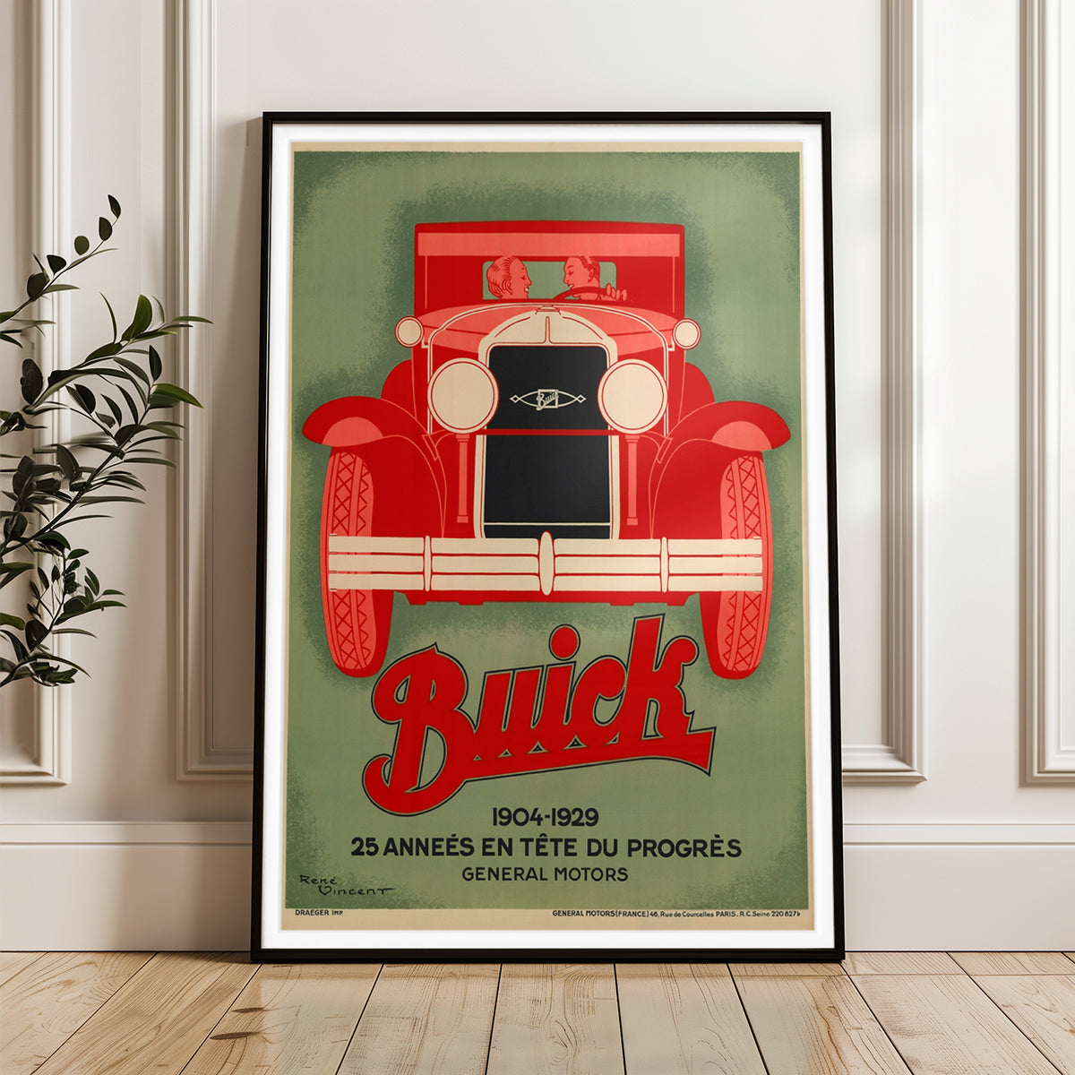 René Vincent Buick Vintage Poster - Classic Automotive Advertising Art