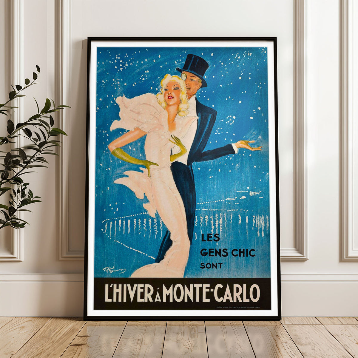 L'Hiver à Monte-Carlo - Chic Vintage Dance Poster by Jean-Gabriel Domergue