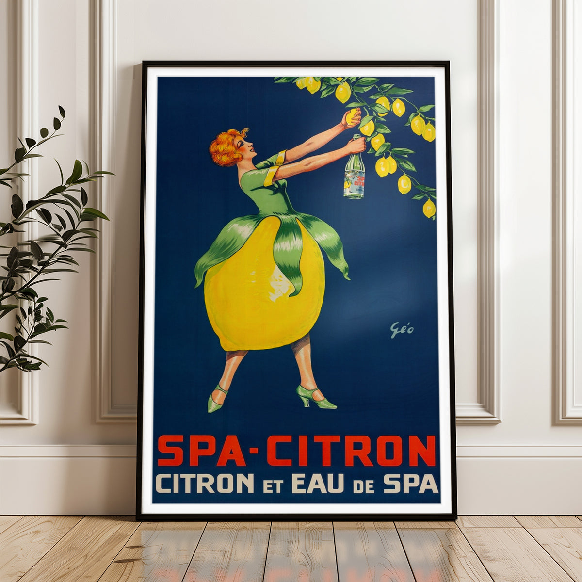 Spa-Citron Vintage Poster by Géo - French Lemon Drink Advertisement