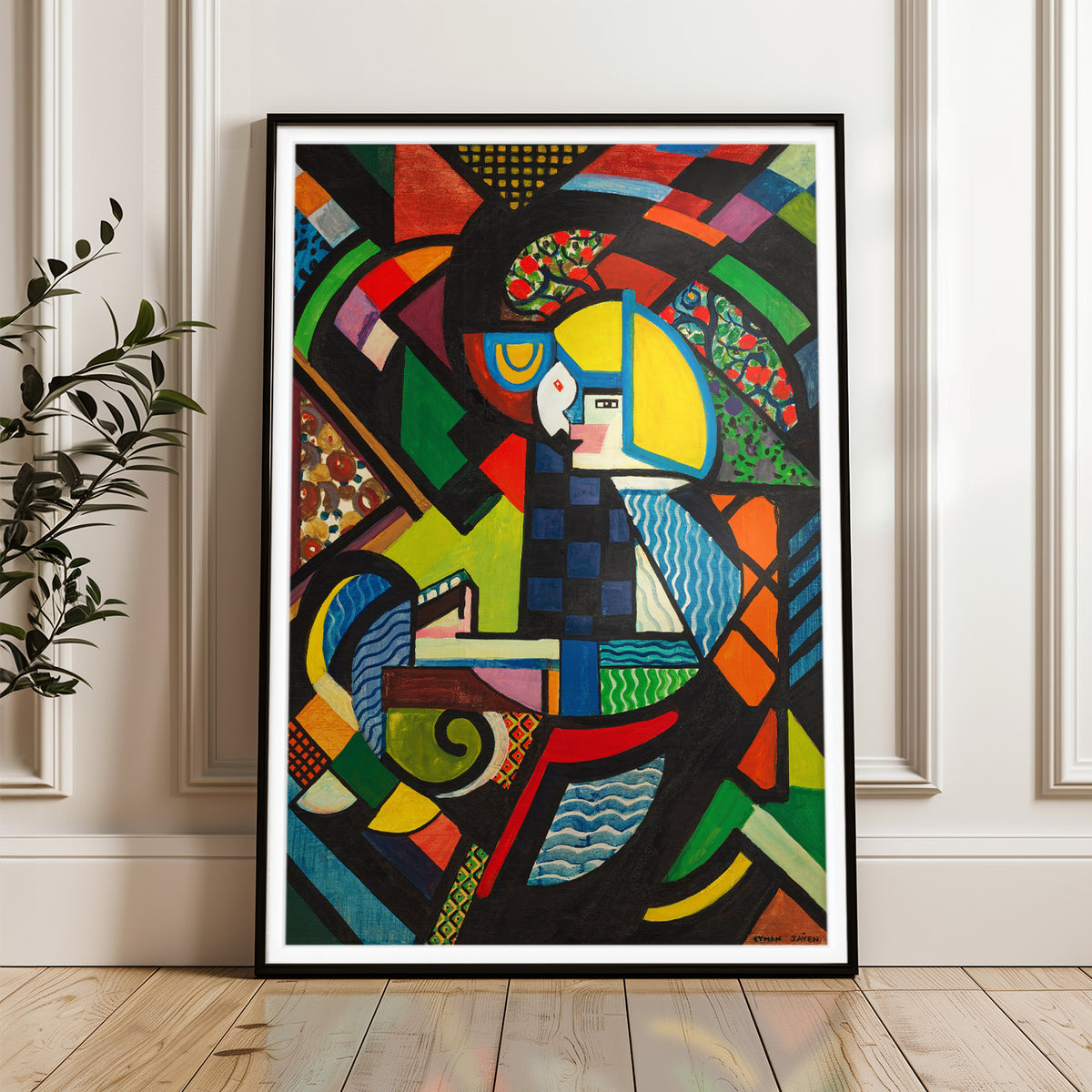 Colorful Abstract Geometric Artwork by Eytan Saban – Vibrant Art Print