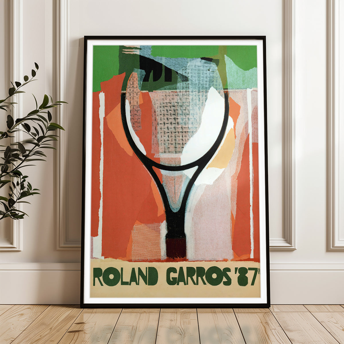 Vintage Roland Garros 1987 Tennis Poster - Iconic Sports Memorabilia