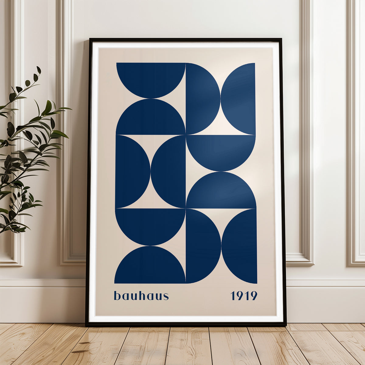Bauhaus 1919 - Minimalist Geometric Art Print
