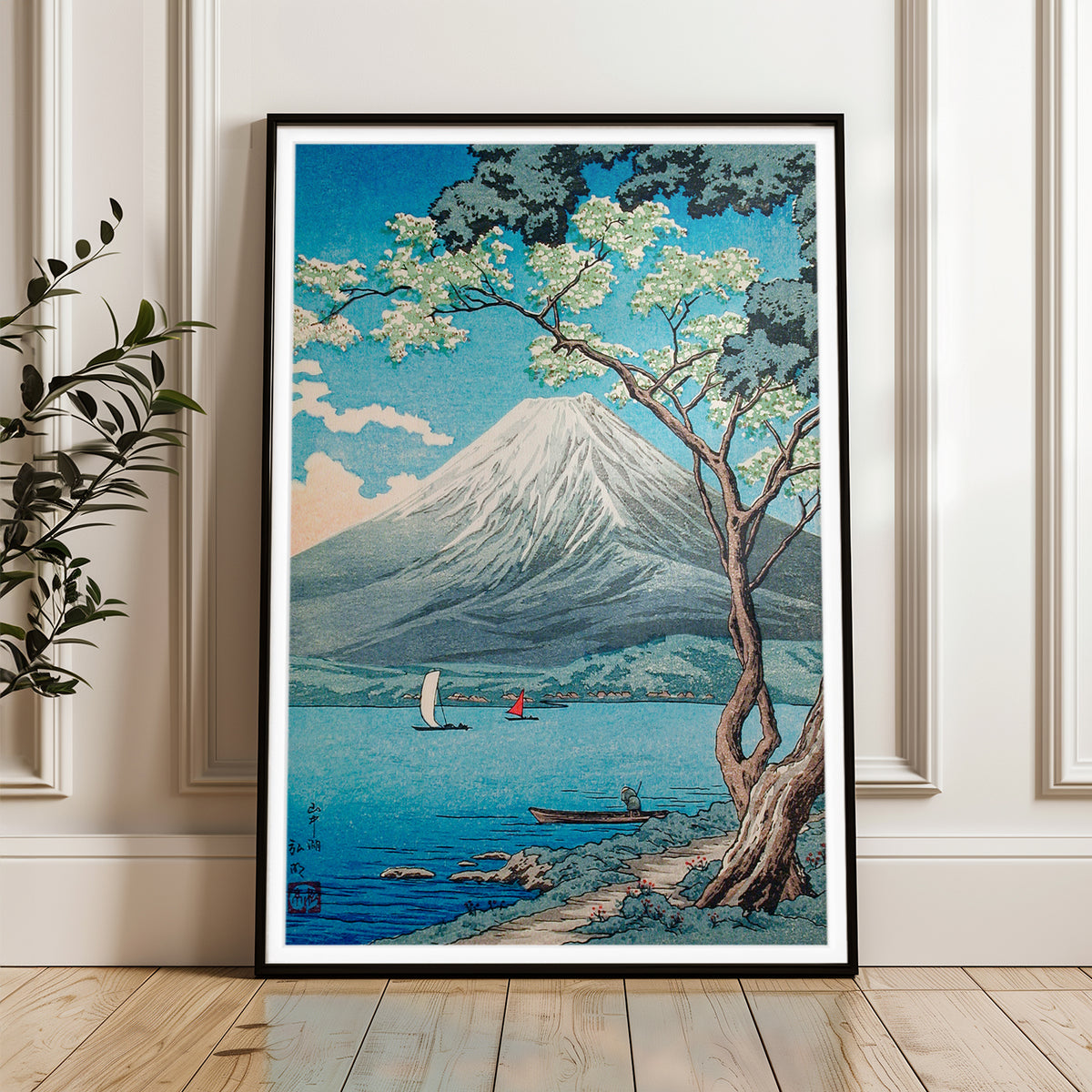 Hokusai's Mount Fuji with Blossoms - Classic Japanese Ukiyo-e Art Print