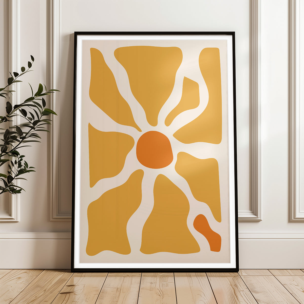 Abstract Sunburst - Bold Geometric Art Print