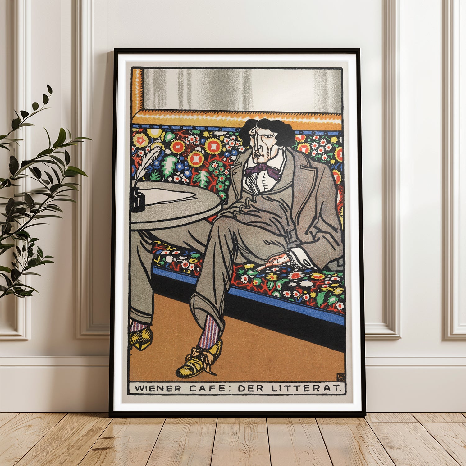 Wiener Cafe Der Literat - Art Nouveau Poster by Carl Otto Czeschka